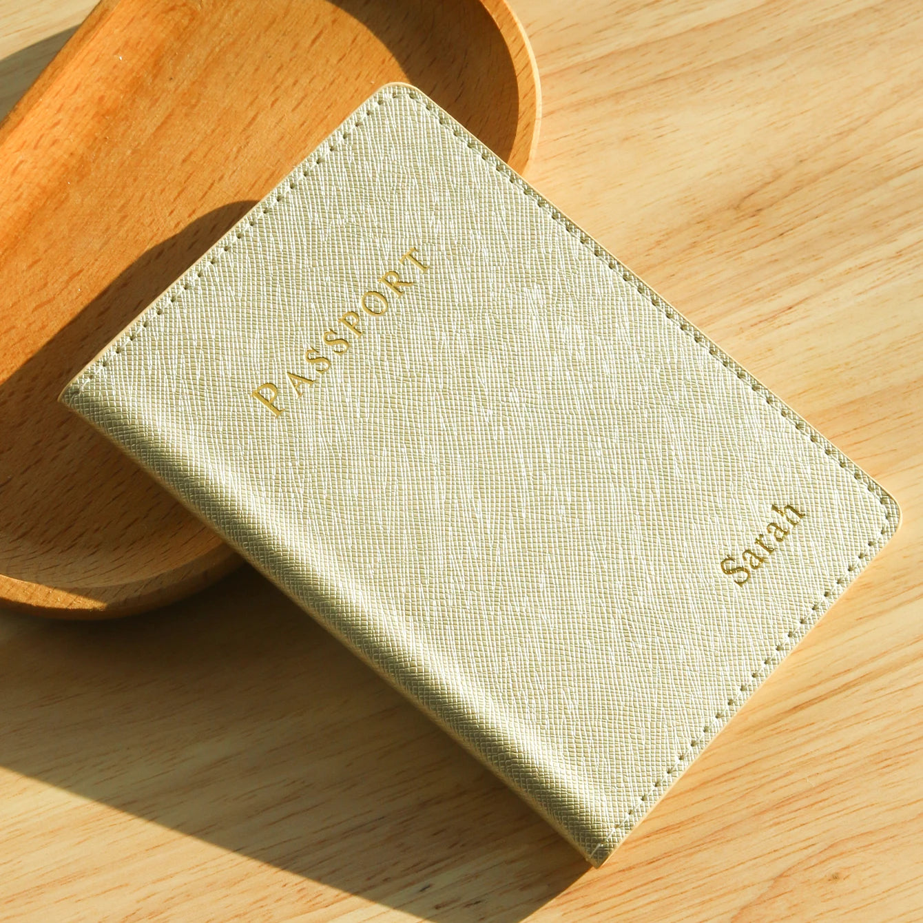 Personalized Passport Holder Customized Hot Stamping Name Passport Customize Letters Cover Passport Holder Travel Wallet
