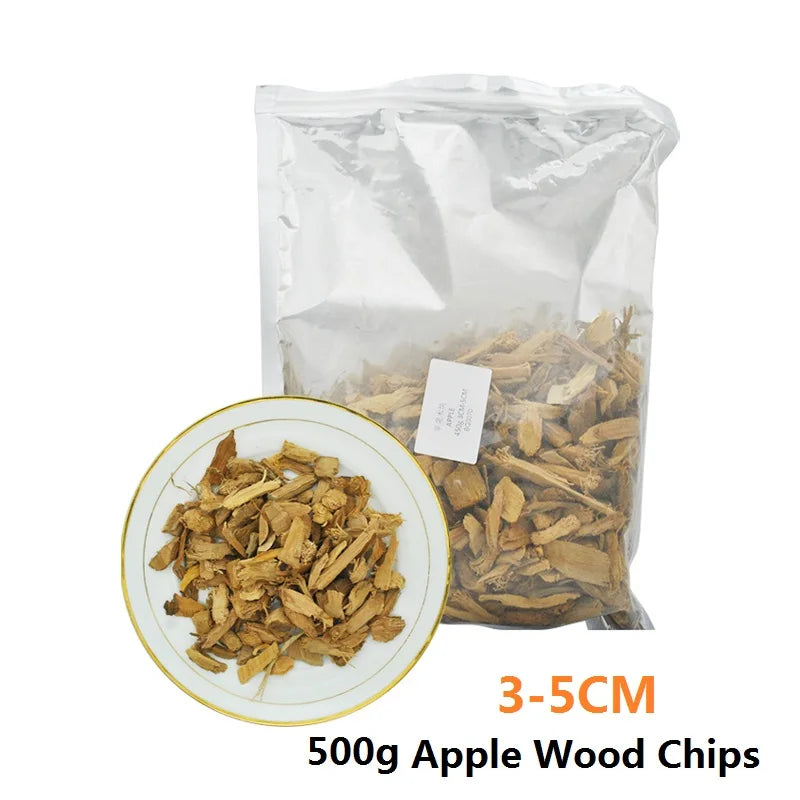 500g Apple Wood Pellets BBQ Flavoring Chips Kiln Dried Sawdus Specialty Wooden Chunks for Barbecue Smoker Grill Bacon Fish Meat