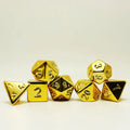 7pcs electroplated gold set, the overall electroplating is very cool, game accessories dice, polyhedral dice, board game supplie