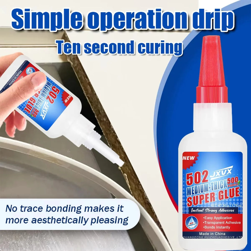 20g Best Seller 50g Optional 502 Super Glue Strong Instant Adhesive for Metal Plastic Wood Craft Cyanoacrylate 3-10s Curing