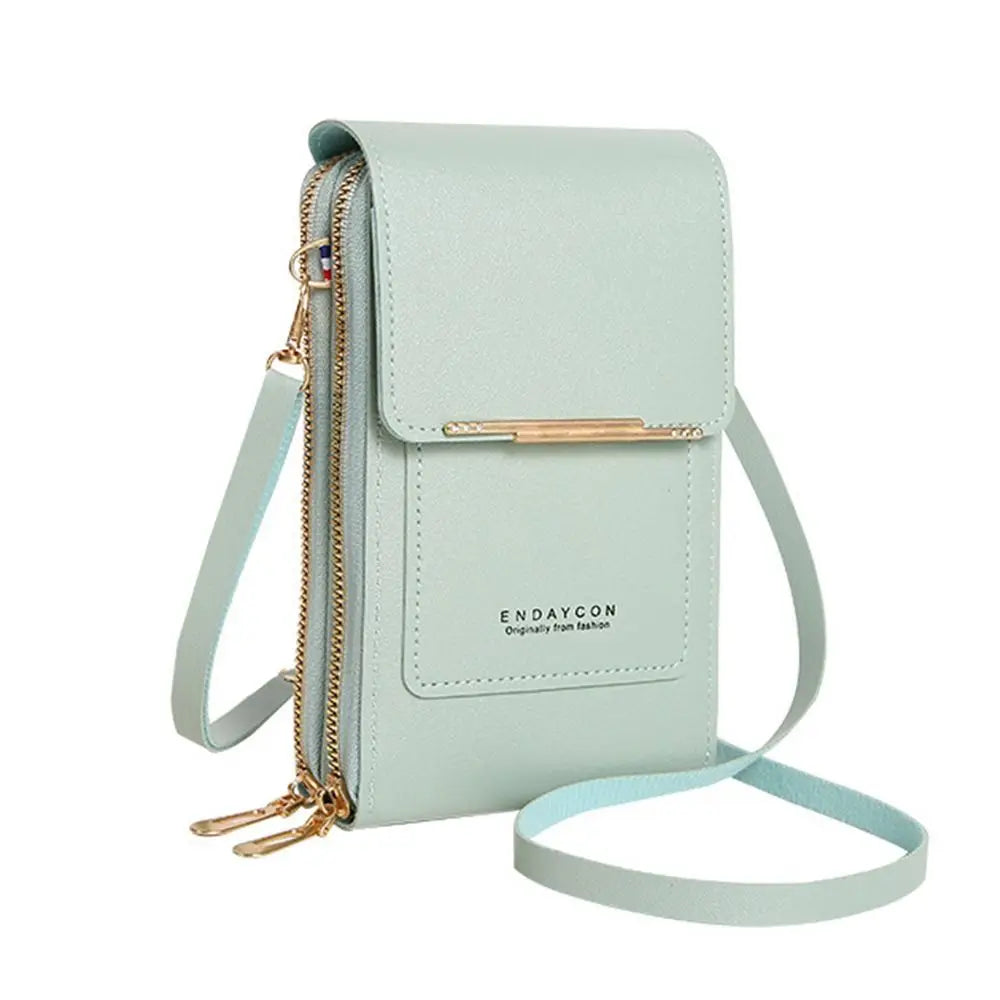 High Quality PU leather Crossbody Bags RFID Anti Theft Purse Bag Touch Screen Phone Bag Women Travel Smartphone Handbag