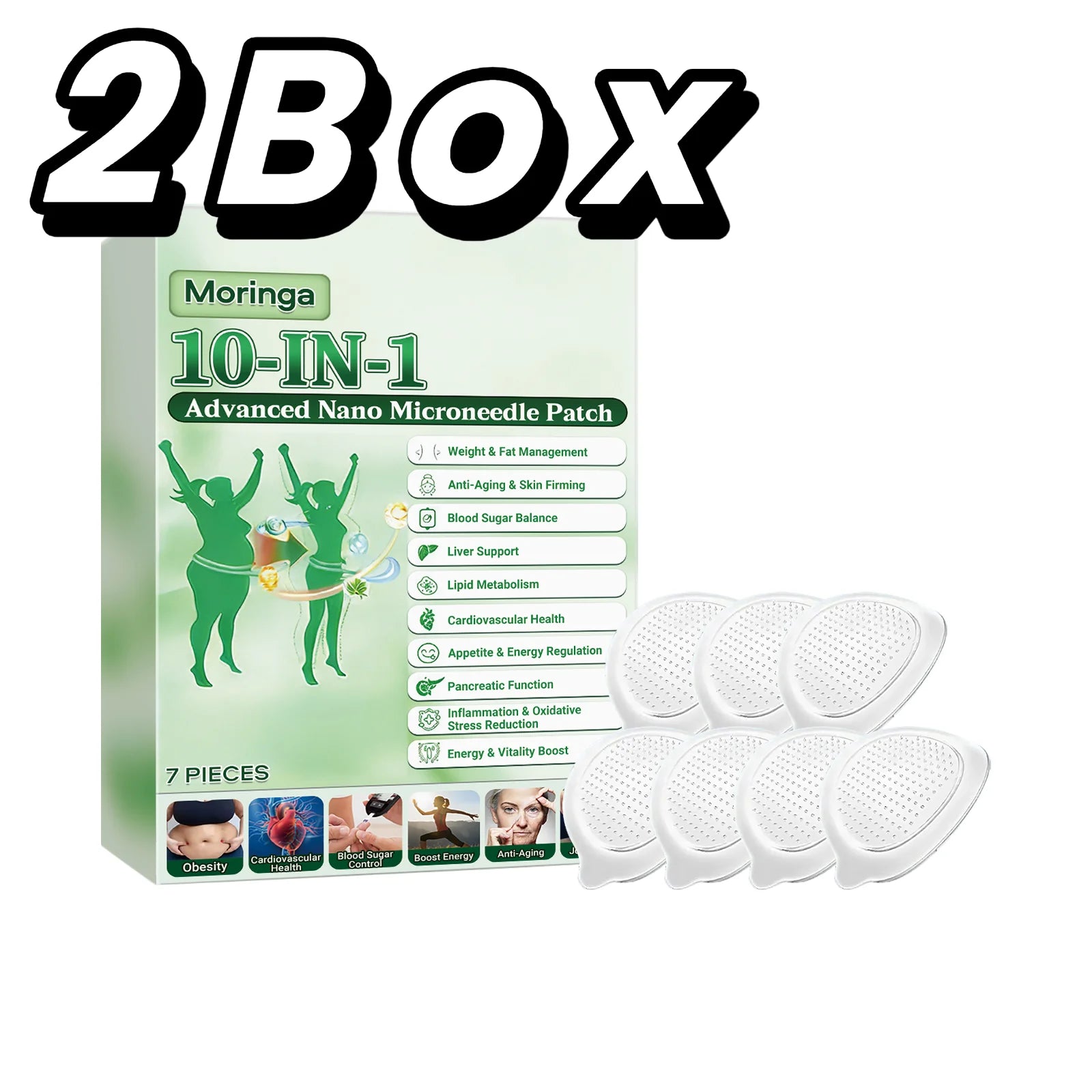 Nano-Microneedle Technology Body Contouring Patch Moringa Oleifera Extract Targeted Body Sculpting Skin Vitality MetabolismBoost