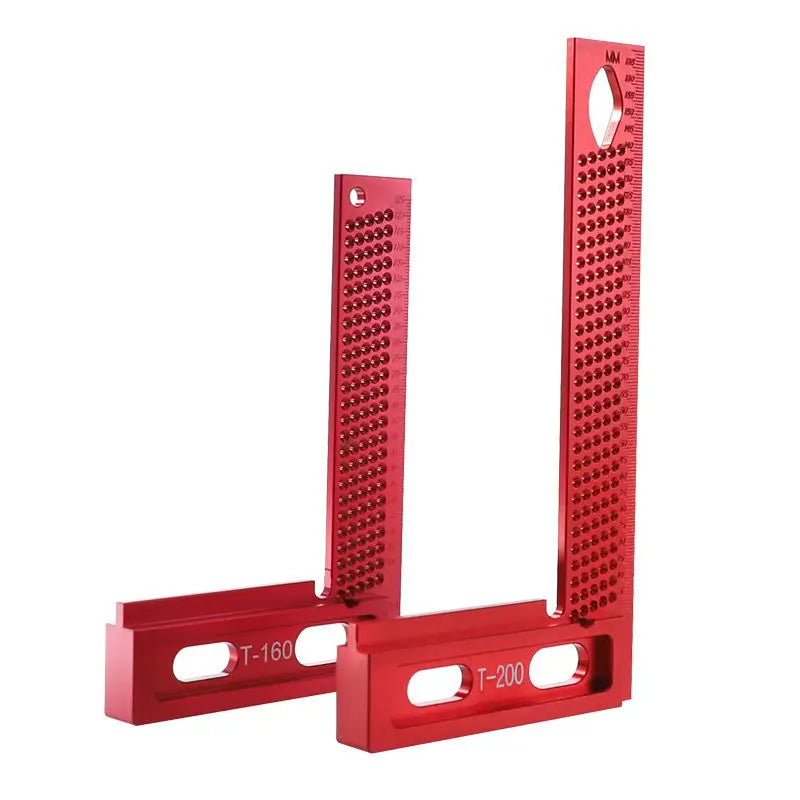 160/200mm Square T-type Scriber Mark Measurement Aluminum Alloy Precision Cross-Calibration Ruler Woodworking Tools