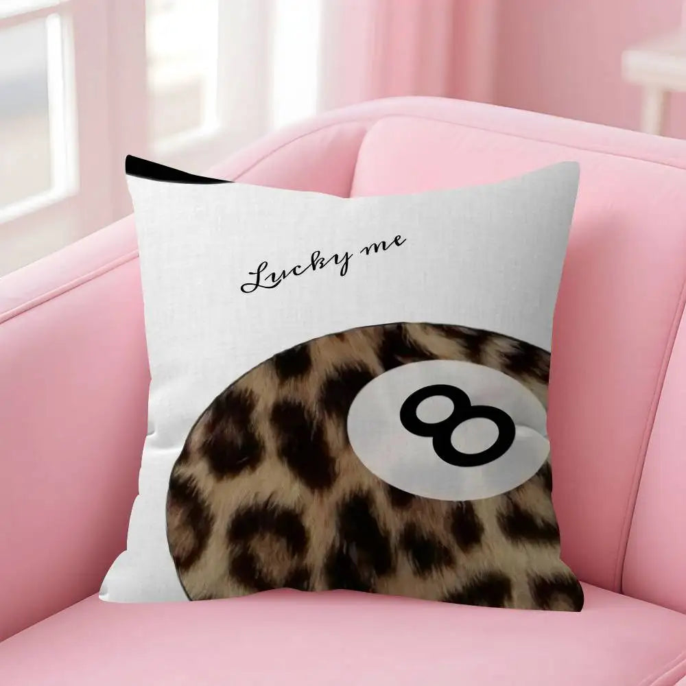 Retro leopard and cheetah theme Double-sided Printed pillow cover Short plush Suitable living rooms sofas throw cushion cover