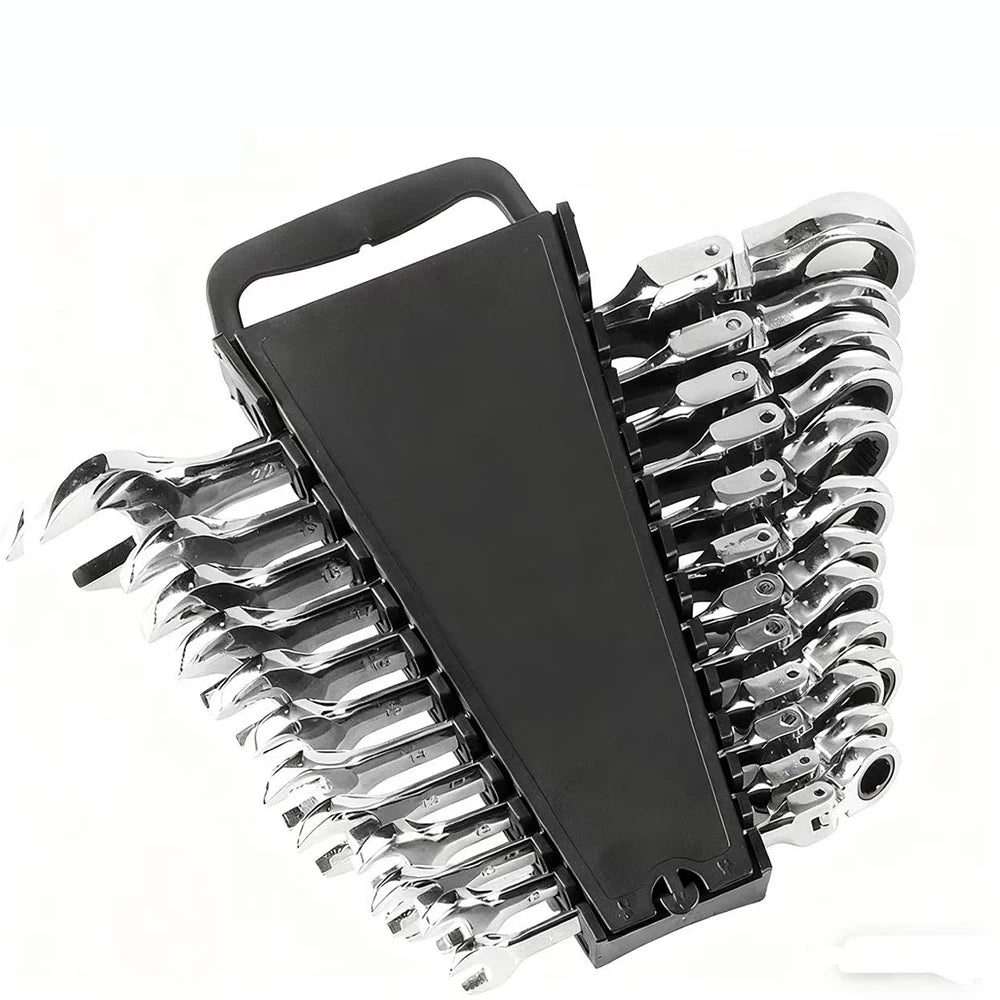 Ratchet Wrench of Keys Spanner Set Hand Tool 72-Tooth Ratcheting Flexible Head Mirror Finish for Car Repair Tools