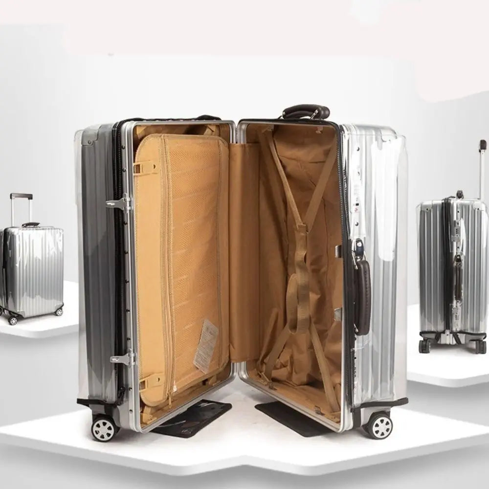 PVC Transparent Suitcase Cover Waterproof Wear-resistant Dustproof Luggage Cover Travel Accessories No Disassembly Required