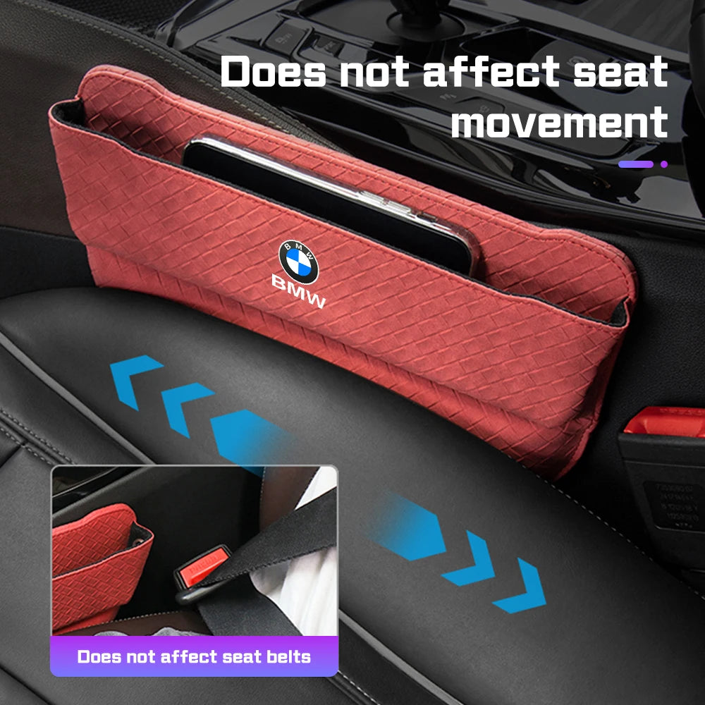 Suede Car Center Console Gap Storage Box Accessorie For BMW E46 E90 E91 F48 F25 F15 F01 F10 G20 G30 G32 X1X3 X5X6 X7 G01 G02 G05