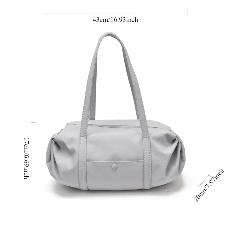 Korean Style Fashion Nylon Tote Bag For Women Large Capacity Casual Simple Handbag New Lightweight Versatile Shoulder Bag
