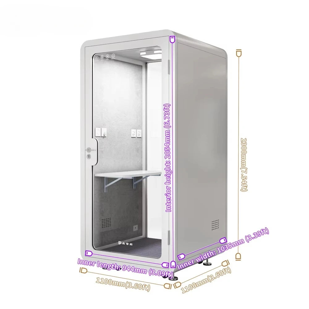 Modular Enclosure Private Workspaces Mobile soundproof room Silent Booth Interview Pod for Company Employees Use Space