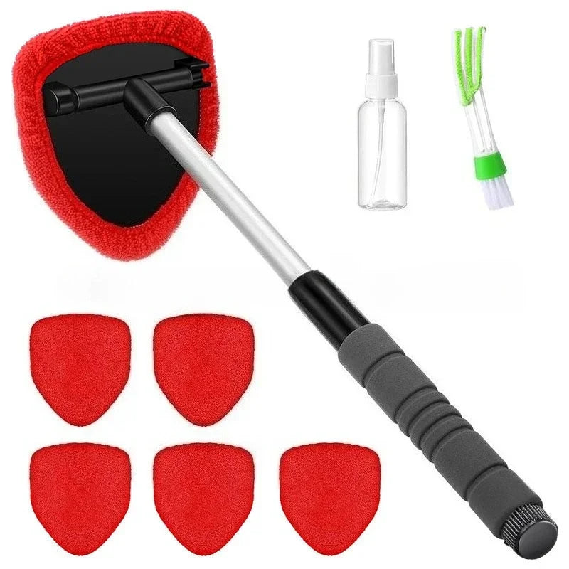 New for Telescopic Microfiber Car Windshield Cleaner Brush Window Glass Scraper Mist Eliminator