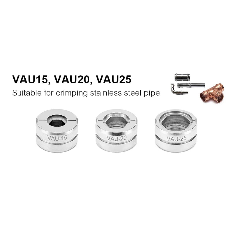 Kinds of Hydraulic Pipe Crimping Moulds TH, U Pipe Dies for Pex Fittings and V, M, VAU, VUS Pipe Dies for Copper Fittings