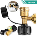 Propane Tank Gauge Level Indicator Color Coded Propane Adapter Gauge Brass Propane Gas Gauge for Gas Cylinder Camping Stove