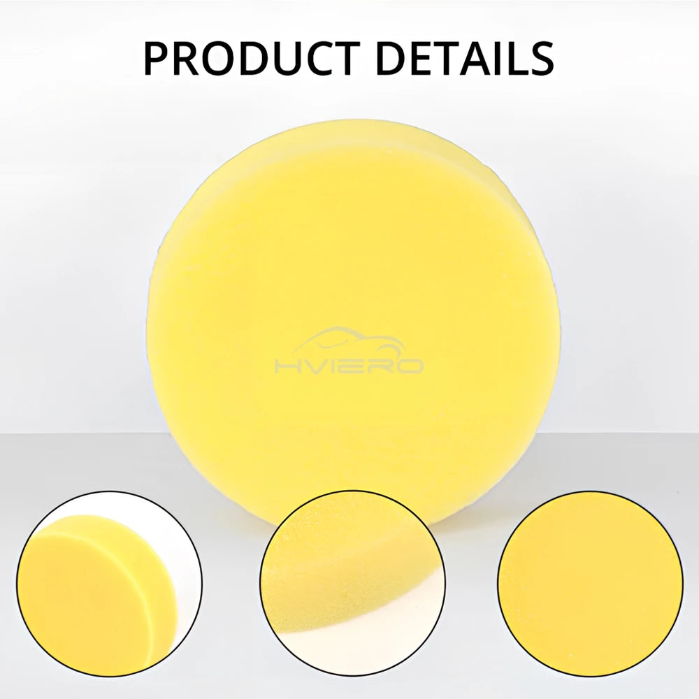 5Pcs Round Auto Care Polish Sponges Cleaning Tools Wax Washer Pads Body Car Sponges Applicator Foam Wash Glass Clean Accessories