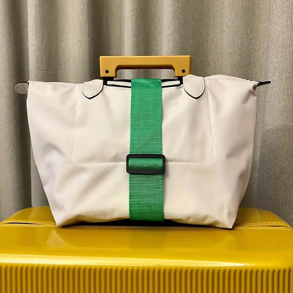 Adjustable Luggage Add A Bag Strap, Multicolor Suitcase Connecting Belt with Elastic Loops to Secure Extra Bags for Travel