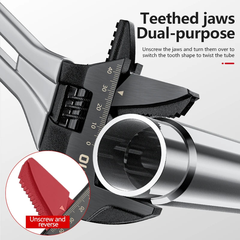 Adjustable Large Open Steel Wrench Universal Mini Spanner Bathroom Multifunctional Household Repair Tools For Bathroom Pipes