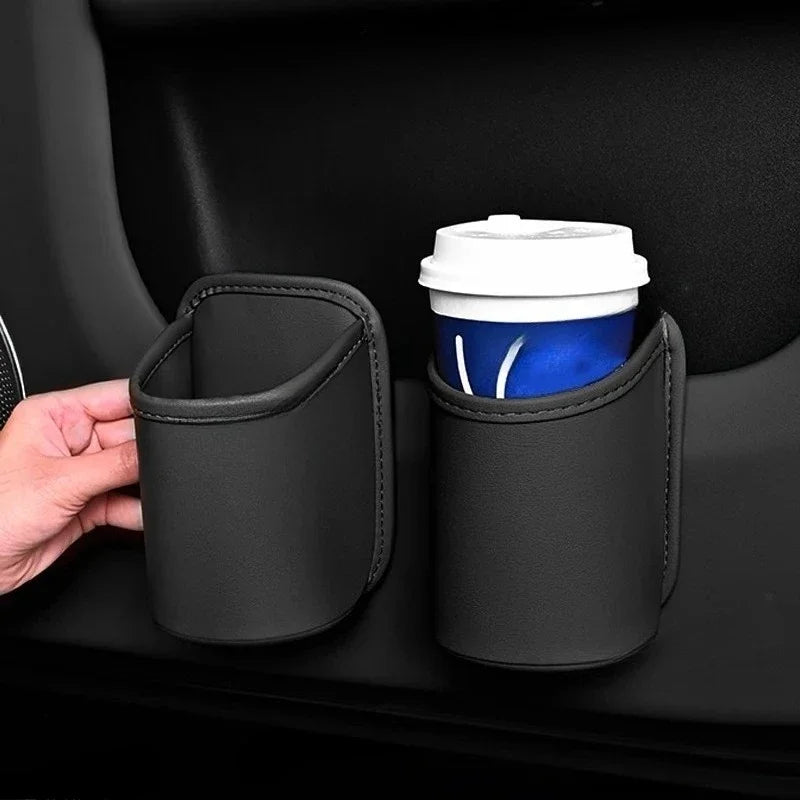 Premium PU Car Cup Coaster Anti-Slip Noise Reduction Auto Cup Pad Wear Resistant Easy Clean Interior Decor for Cars SUV