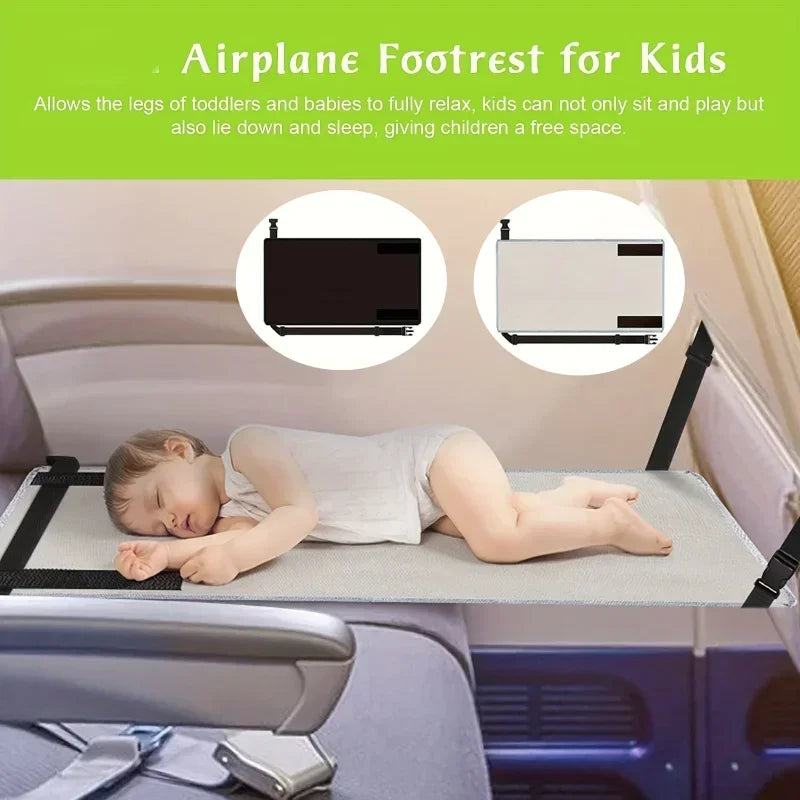Kids Travel Airplane Bed Portable Children Pedals Beds Foot Leg Rest Hammock Baby Footrest Bed Toddler Airplane Seat Extender