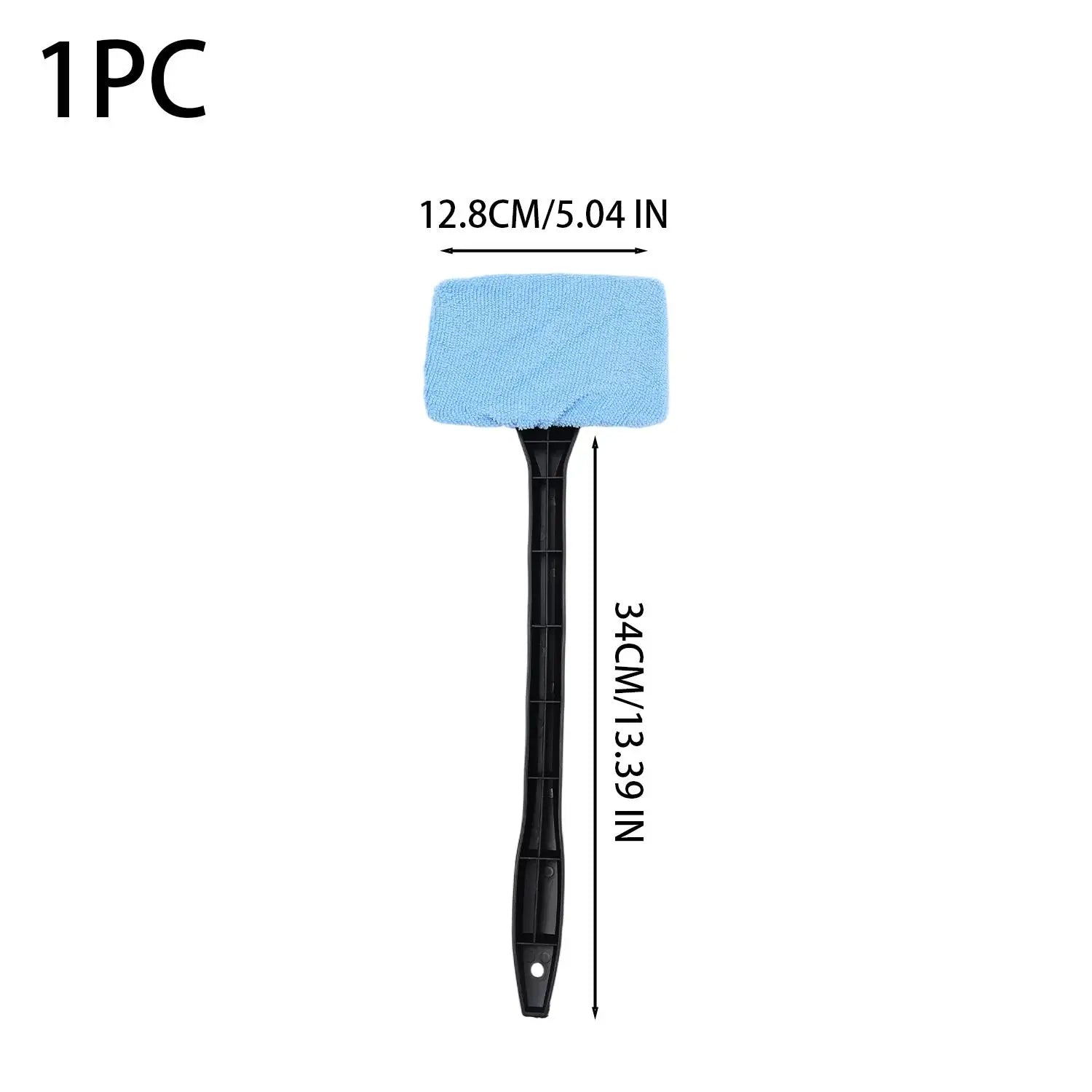 180° Rotatable Car Windshield Cleaning Brush Long PP Handle Detachable Reusable Microfiber Cloth Cover Anti-Scratch Glass Wiper