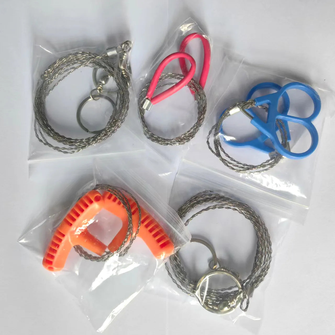 Hand-pulled hacksaw Outdoor survival saw Camping emergency survival equipment Extended 2-meter double-finger wire saw