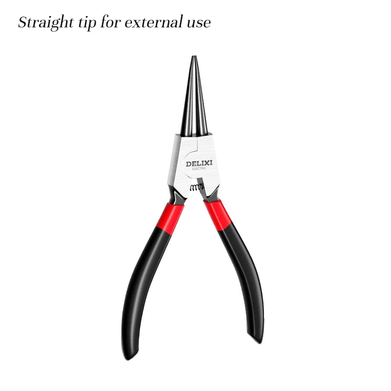 9 inch Snap Ring Pliers Set Heavy Duty Internal/External Circlip Pliers Kit Straight Bent Jaw for Ring Remover Retaining
