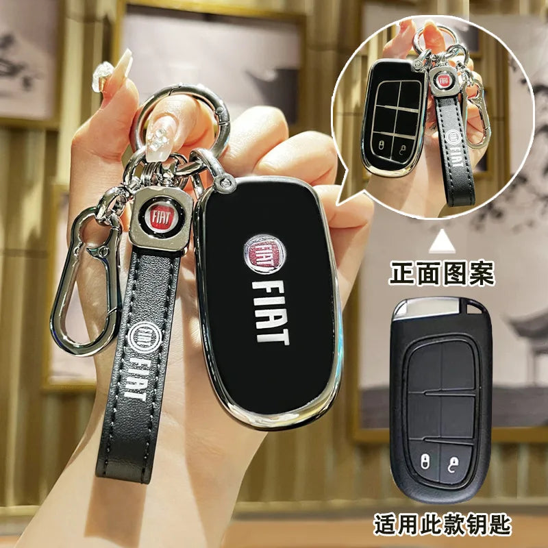 Fashion TPU Car Remote Key Case Cover Protector Shell For Fiat Freemont 2018 500X 500 500L Keychain Styling Protector Accessory