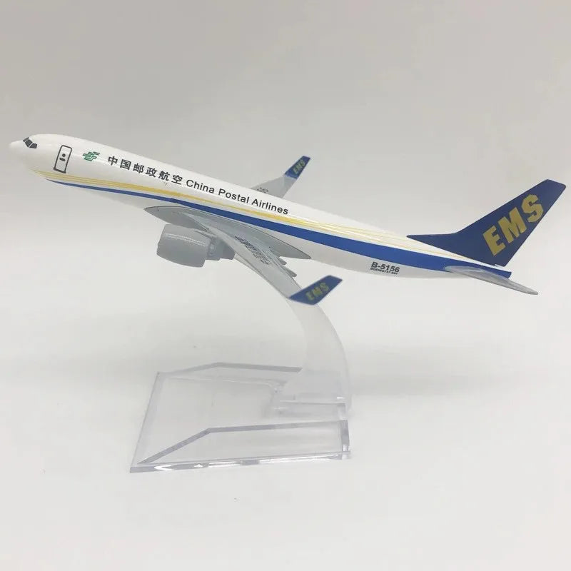 Toys Plane 16cm B737 China Postal Airways Aircraft Model Diecast Metal Airplane 737 With Base 1/400 Scale Toy For Boys Gifts