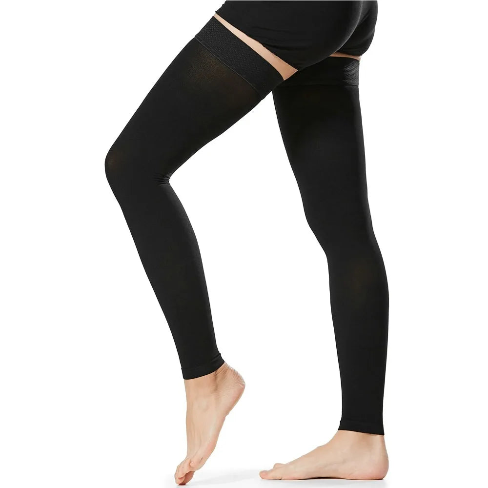 Sport Socks 23-32mmHg Compression Stockings Toeless Footless Thigh High Socks Varicose Vein Socks Flight Travel