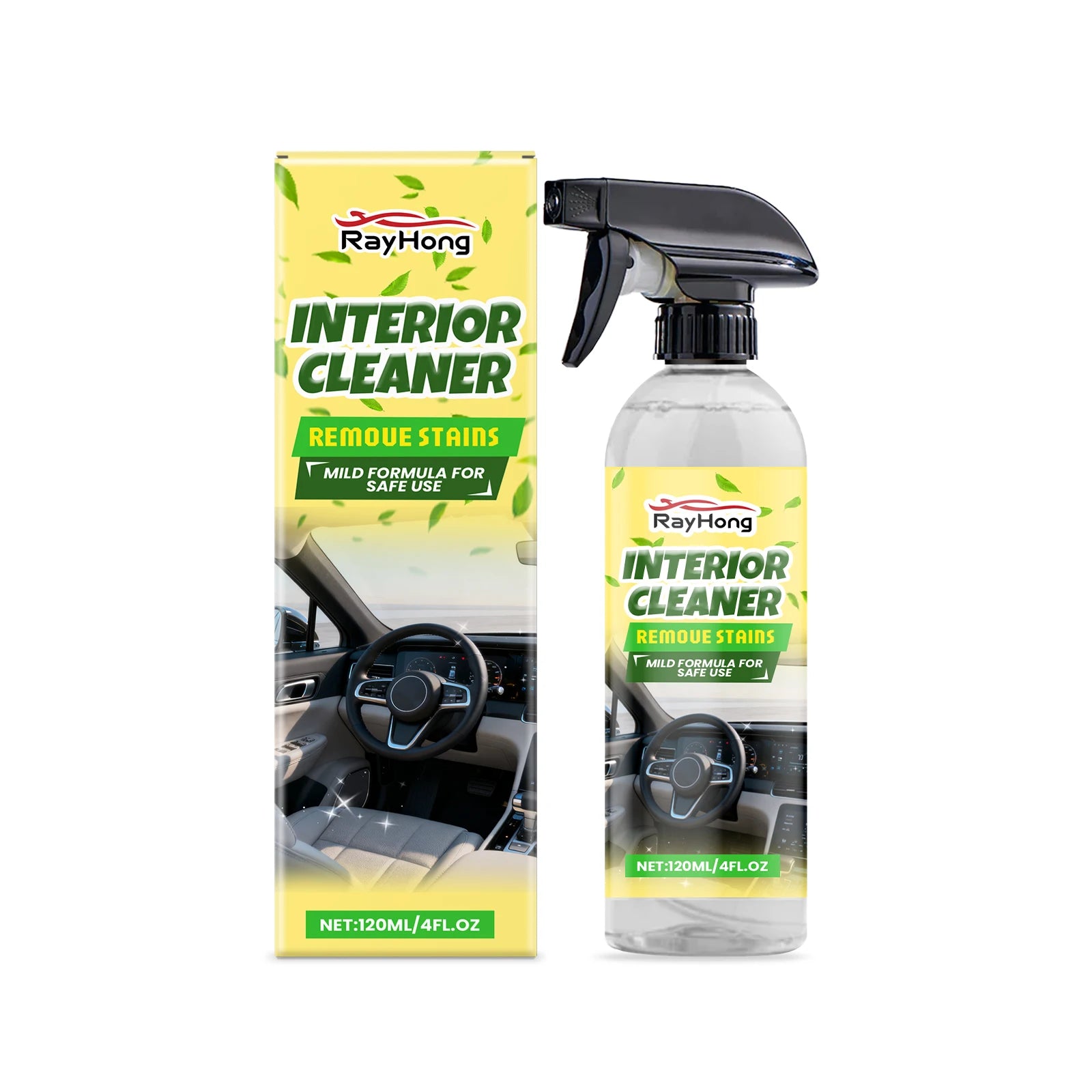 Car Interior Cleaner Effectively Removes Dust Grease Stains Cleans Polishes Interior Dashboard Enhances Shine Refurbishing Agent