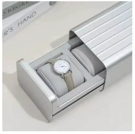 Aluminum Watch Case Three Watch Position Storage Box Jewelry Box