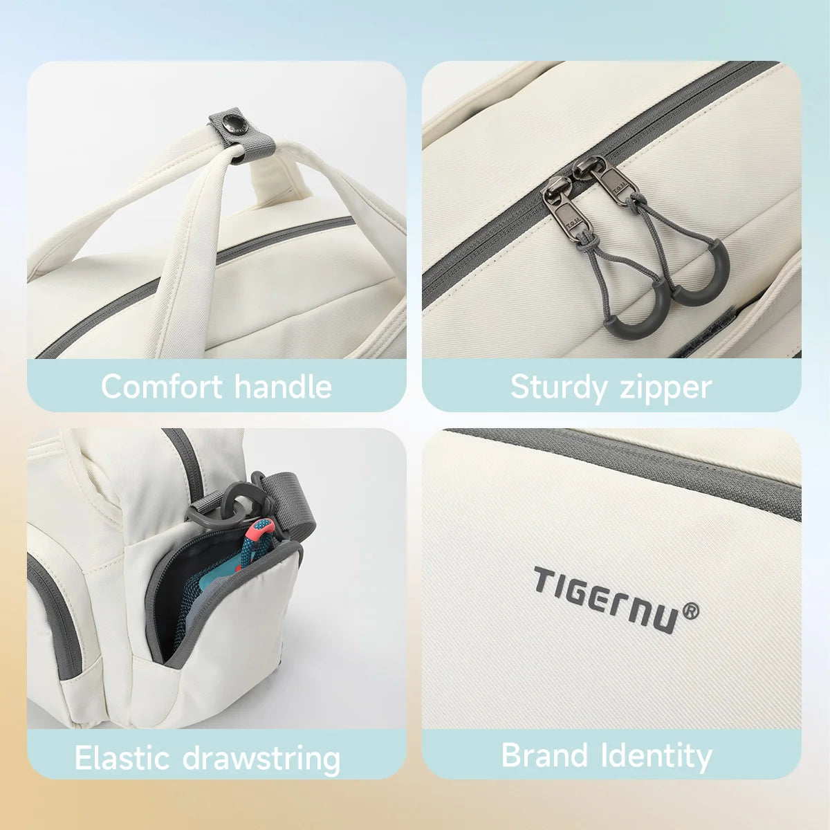 Tigernu Women Casual Sports Handbag Female Ourdoor Shoulder Bag Daily Commute Splashproof Large Capacity For 11 inch Tablet