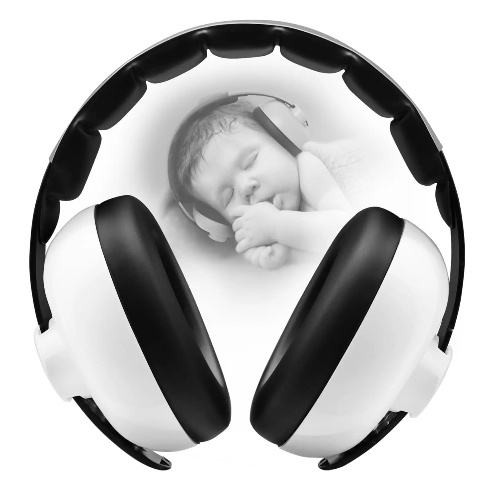 Baby Ear Protection Noise Cancelling Headphones 2-in-1 Convertible Design Noise Reduction Earmuffs for Infant Improves Sleep