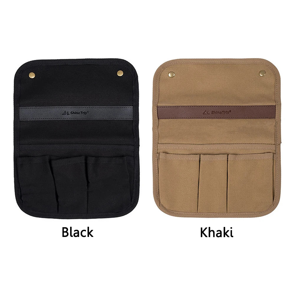 Camping Chair Armrest Storage Bag Multifunctional Chair Armrest Organizer Canvas Couch Arm Organizer Portable for Outdoor Travel