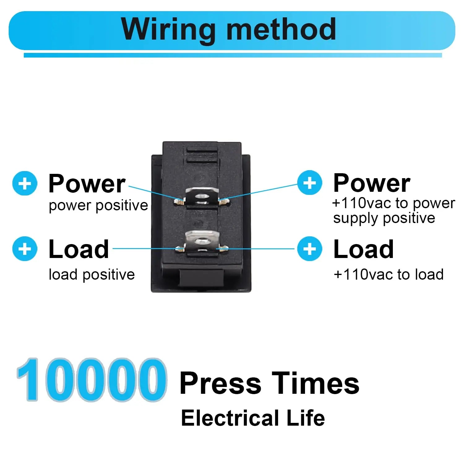 10/20PCS 12V Rocker Switch On/Off 2 Pin 2 Position SPST Car Auto Boat Rocker Toggle Switch AC 6A/250V 10A/125V