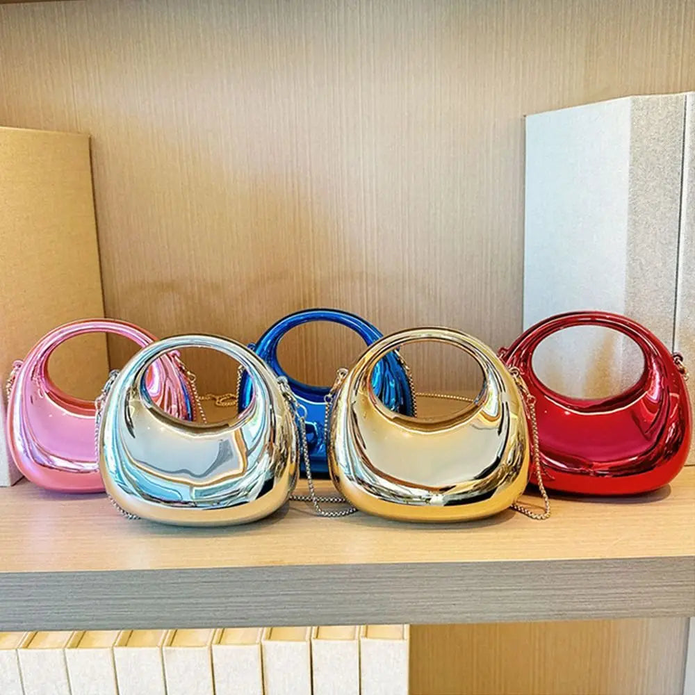 Fashion Acrylic Clutch Bags Elegant Small Handbags Portable Handle Wrist Bag for Women
