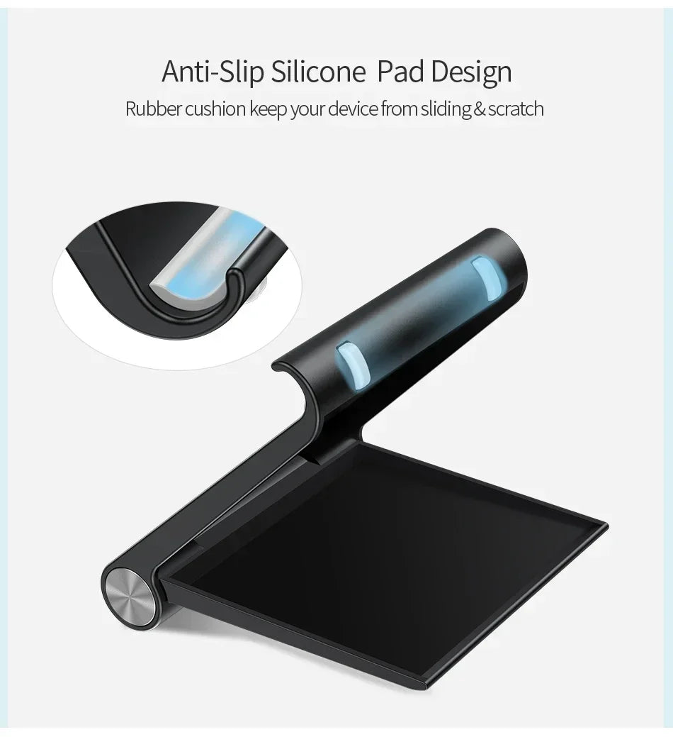 Adjustable Angle Lazy Foldable Desktop Phone Holder Cellphone Stand For iPad Galaxy Tab iPhone Samsung Xiaomi Smartphone Mount