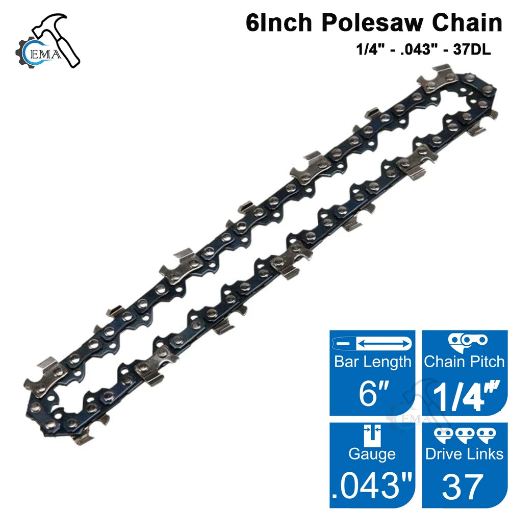 4/6/8 Inch Saw Bar 28/36 Knots Electric Chain Saw Accessories Replacement Chain Guide Mini Steel Chainsaw Garden Cutting Tool