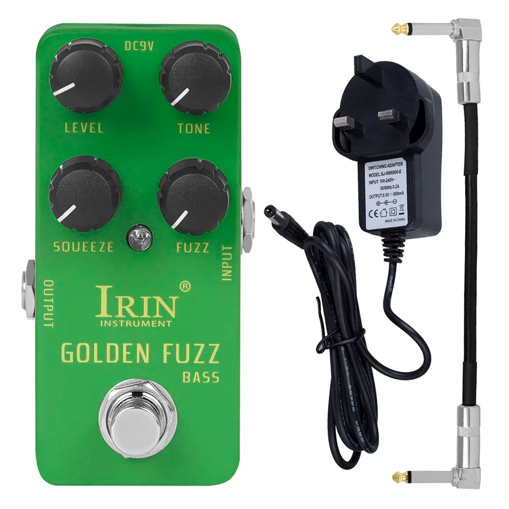 IRIN RS-20 Electric Guitar Effect Golden Fuzz Bass Effect Pedal True Bypass Mini Single Guitar Pedal Guitar Accessories & Parts