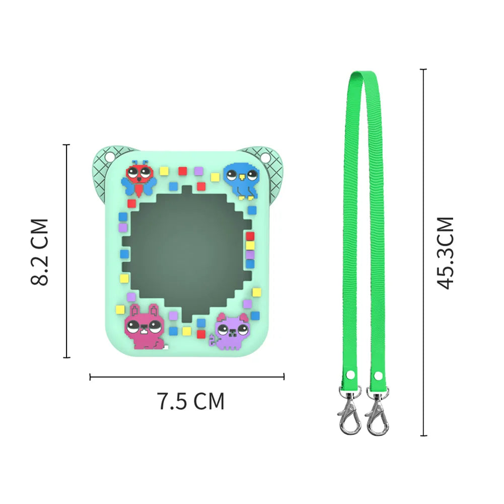 Silicone Carrying Case for Bitzee Interactive Toy Digital Pet Protective Cover with Lanyard Waterproof Shockproof Protective Cas
