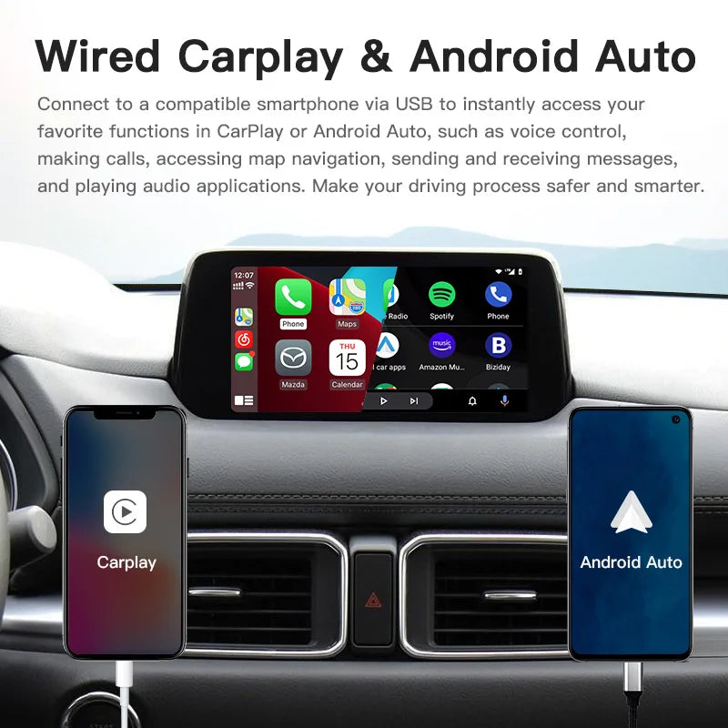 CARABC For Retrofit Mazda 2 3 6 CX3 CX5 CX8 CX9 MX5 Demio Miata TK78669U0C Kit Carplay Android Auto Adapter UBS Hub OEM
