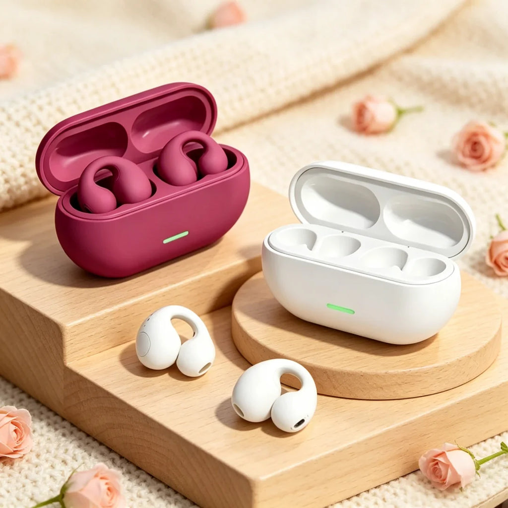 T75 Fone Bluetooth Headset 5.3 Wireless Air Conduction Headphones Clip Ear Music Noise Canceling HD Call Sports Gaming Earphone