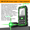 SNDWAY Cross Laser Distance Meter with Tape Measure 3 in 1 Digital Rangefinder Vertical & Horizontal Laser Range Finder