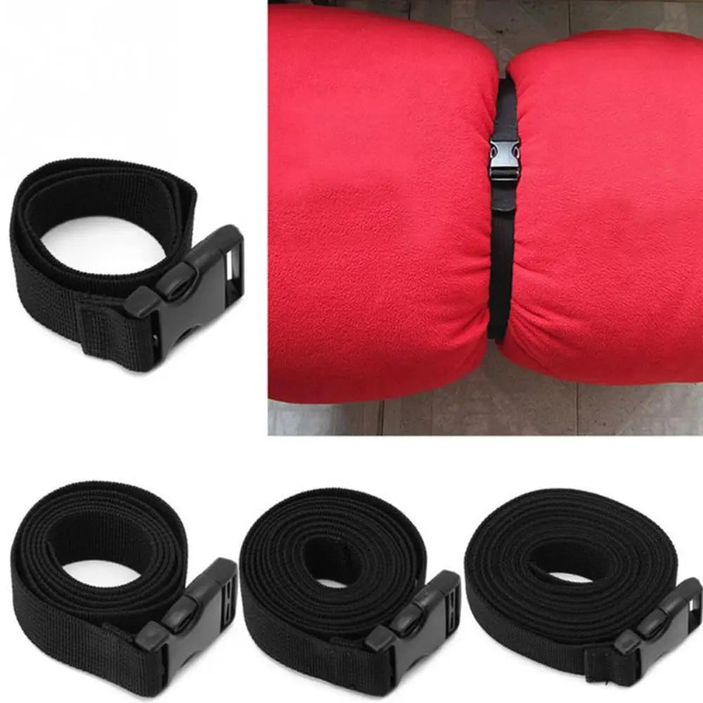 Durable Sleeping Bag Tighten Outdoor Camping Tool Nylon Cargo Tie Belt Strap Travel Tied Kits Down Luggage Holder