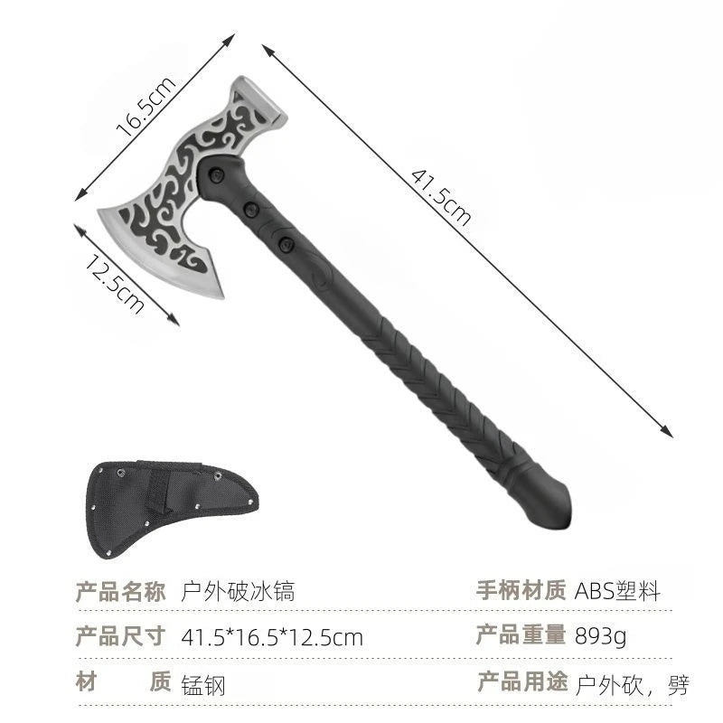 Multi Functional Forged Manganese Steel Tactical Hand Axe Convenient Outdoor Camping Survival Axe Mountain Cutting EDC Tool