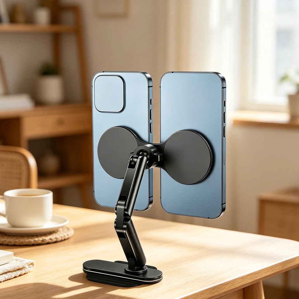 17mm Ball Head Stand Lightweight Tablet Magnetic Mount Holders Multi Purpose Adjustable Streaming Clamp for Office Desk&Home Use
