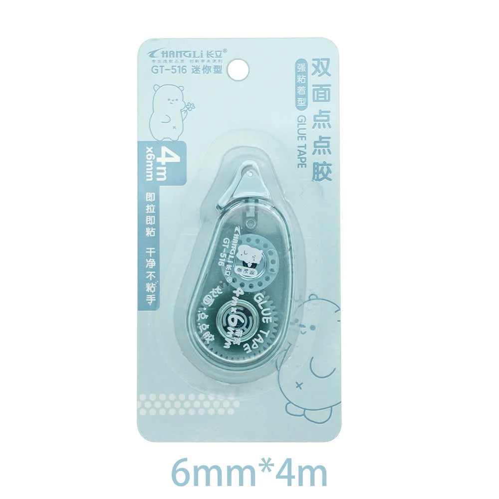 6m*6mm Dot Glue Tape DIY Scrapbooking Creative Stationery School Supplies Transparent Double Sided Adhesive Roller Tape
