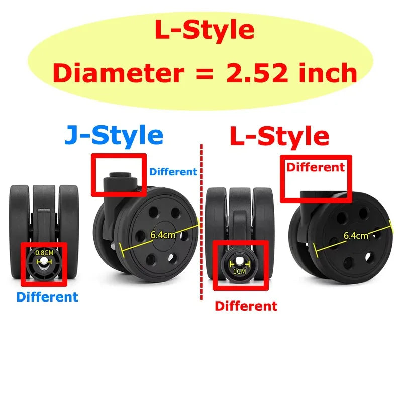Diameter 1.97INCH/2.52 INCH Wheels for rimowa suitcase wheel replacement for rimowa suitcase wheel assembly rimowa suitcase part
