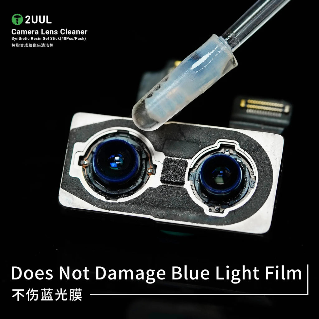 2UUL 48pcs Rear/Front Camera Lens Cleaner Stick Rod No Damage Camera Dust Cleaning Sticks Tool