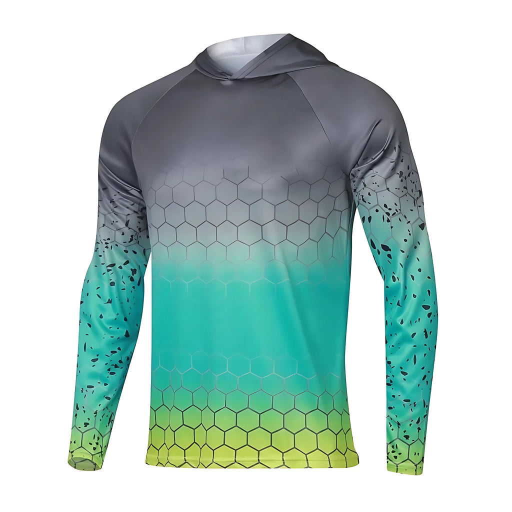New Men Summer Fishing Clothing Breathable Quick Drying Long Sleeved Hoodie UV Fishing Sweatshirt Man