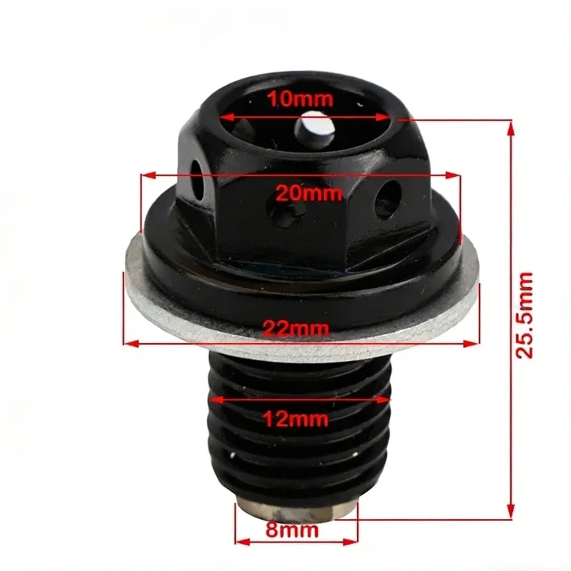 M12x1.5 Magnetic Oil Drain Bolt Plug For Lifan YX Zongshen Loncin Pit Dirt Bike 50cc 90cc 110 125cc 140cc 150cc 160cc Motorcycle
