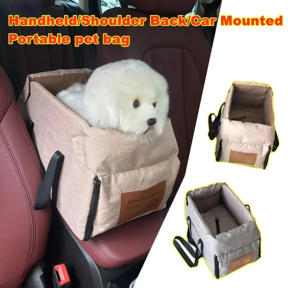 Portable Pet Car Seat Central Safety Travel Cat Dog Bed Transport Dog Carrier Protector Dog Bags, For Medium/Small Dogs Cat